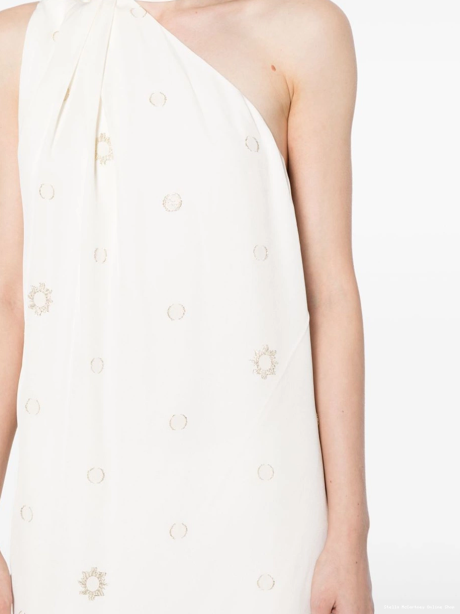 Cheap Stella Women gown McCartney one-shoulder polka-dot 0704